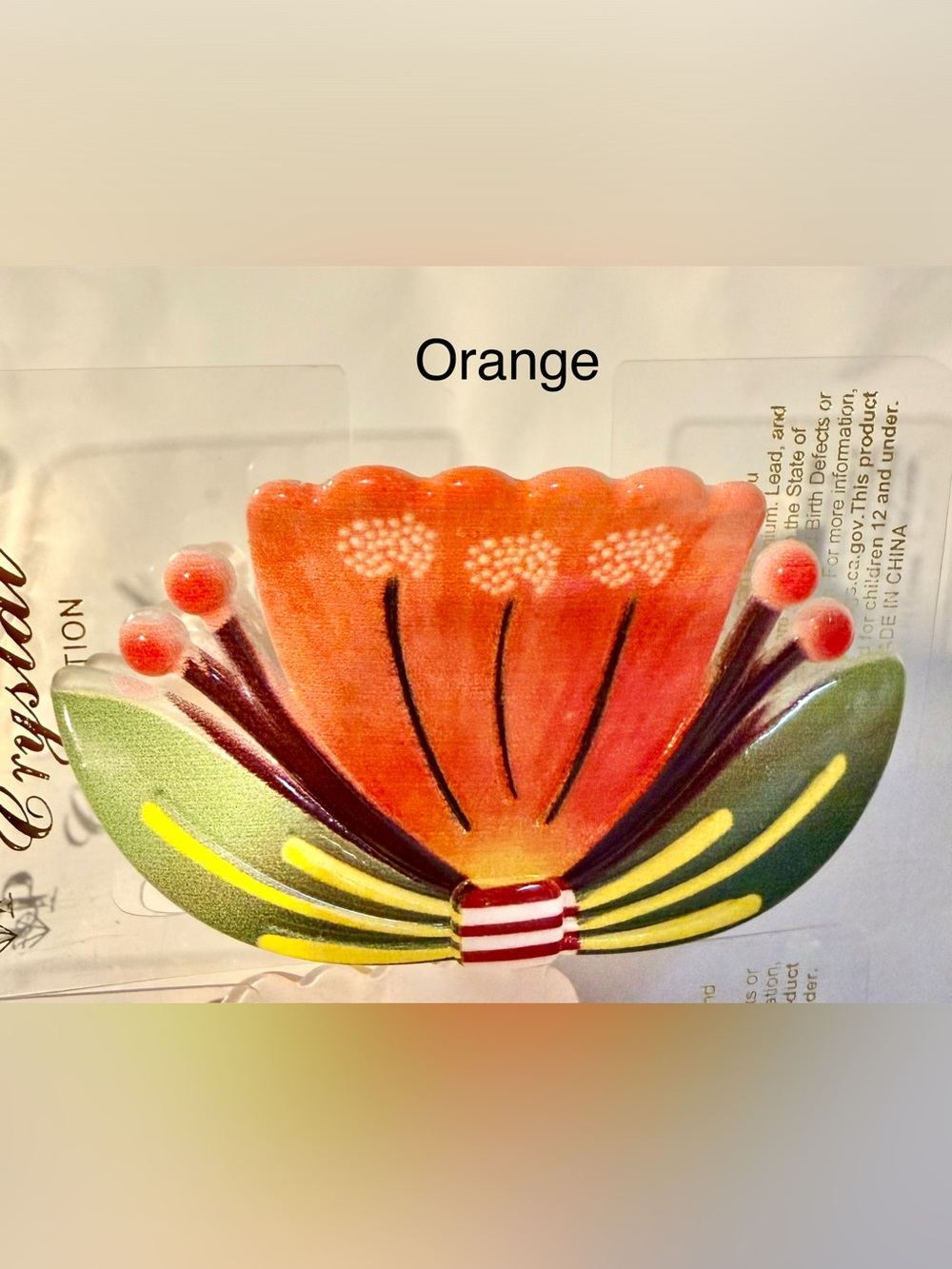 Lotus Flower Acrylic Hair Claw Clip Choose Your Color NWT - Picture 7 of 8